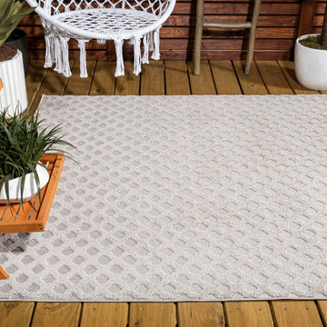 Rabat High-low Pile Mini-diamond Trellis Area Rug